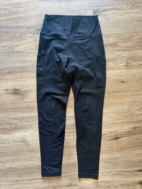 Aerie Black Performance Leggings with Subtle Logo